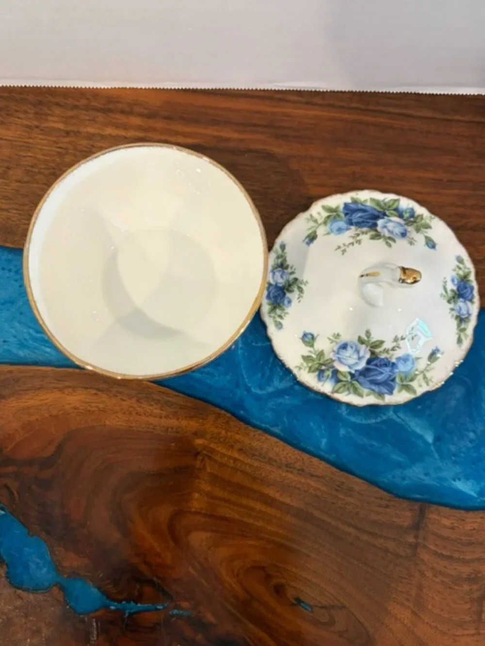 Royal Albert Moonlight Rose Powder Bowl Candy Dish English Fine Bone China